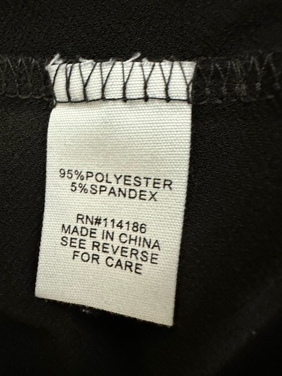 89th & Madison Black Short Sleeve Top with Ladder Cutouts and Button Accents - Picture 3 of 6